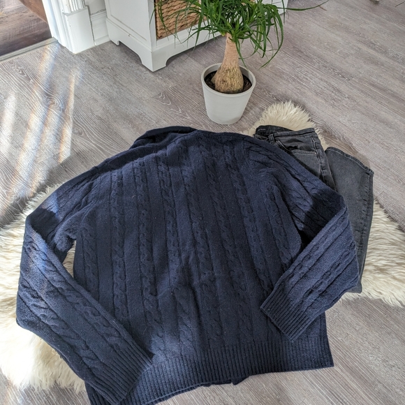 BROOKS BROTHERS - Wool Blend Cowl Neck Cardigan - Picture 7 of 13